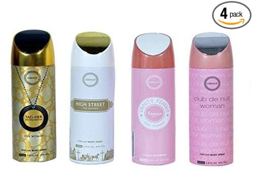 ARMAF Club De Nuit & Vanity Femme Essence & High Street & Tag Her , 200 ml, Pack of 4