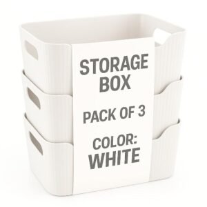 Zuku Storage Box Basket for Storage Plastic Organiser for Storage Bathroom Storage Box