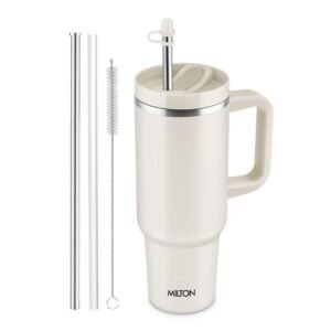 MILTON Malmo 1200 Thermosteel Double Wall Vacuum Insulated Stainless Steel Water Tumbler with Handle 1100ml
